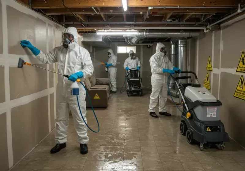 Basement Moisture Removal and Structural Drying process in Pasadena, CA